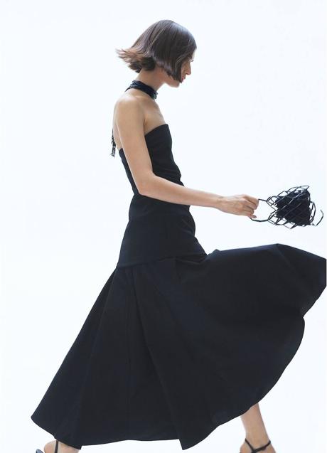 Imagen - Falda negra midi de vuelo