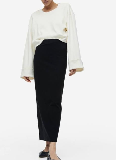 Imagen - Falda larga de tubo color negro