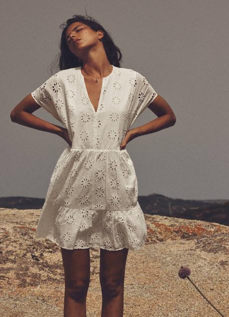 Imagen - Vestido corto con bordado inglés