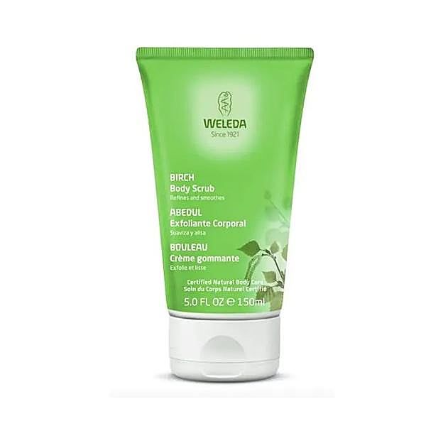Exfoliante corporal de Abedul de Weleda.