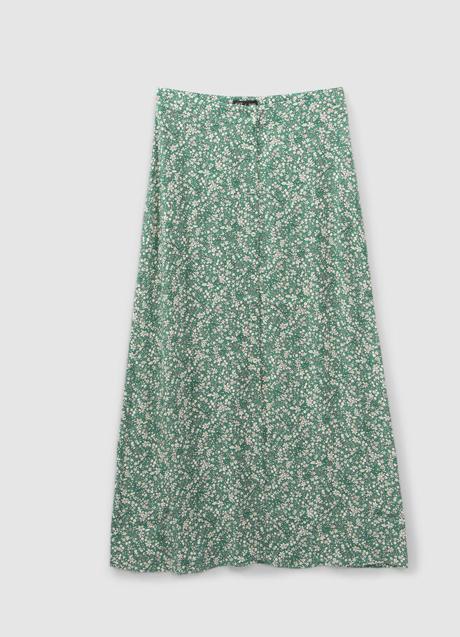 Imagen - Falda midi de flores verdes de IKKS, 79 euros.