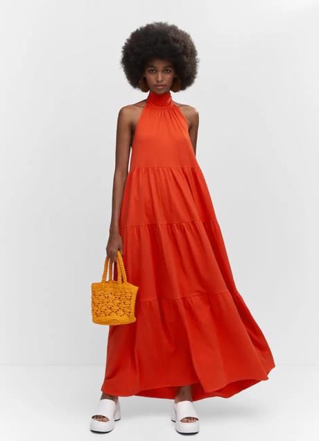 Imagen - Vestido rojo de lino de Mango, 25,99 euros.