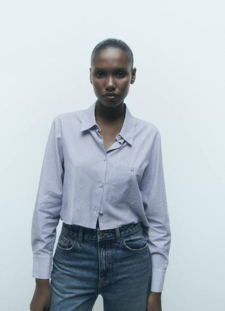 Imagen - Camisa azul cropped