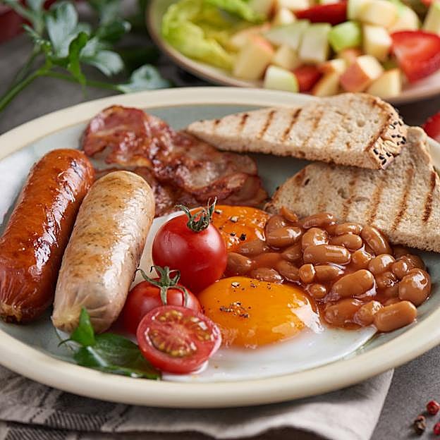 Desayuno salado saludable. 