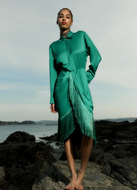 Imagen - El vestido verde de flecos de Sfera.