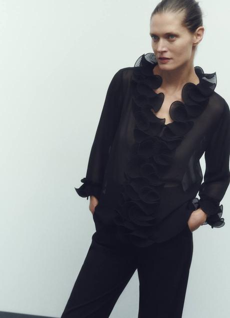 Imagen - Blusa de volantes semitransparente