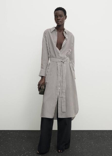 Imagen - Vestido camisero con estampado a rayas