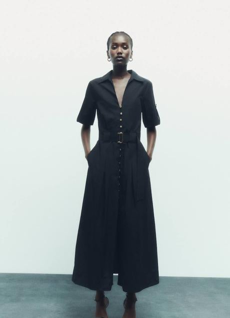 Imagen - Vestido camisero negro