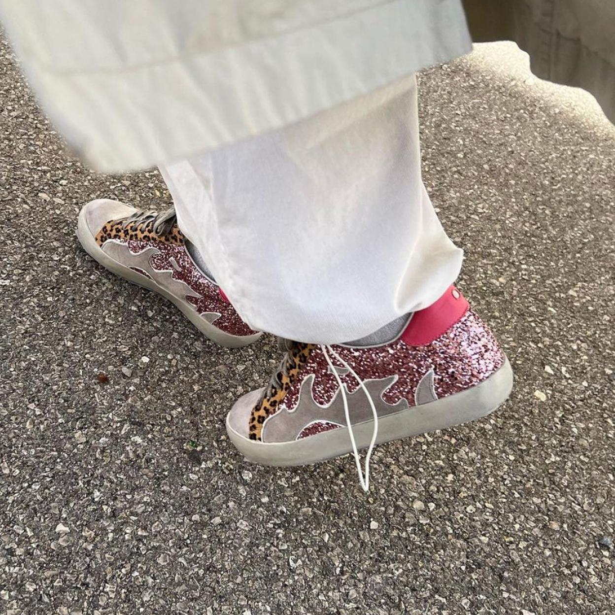 Zapatillas con glitter.