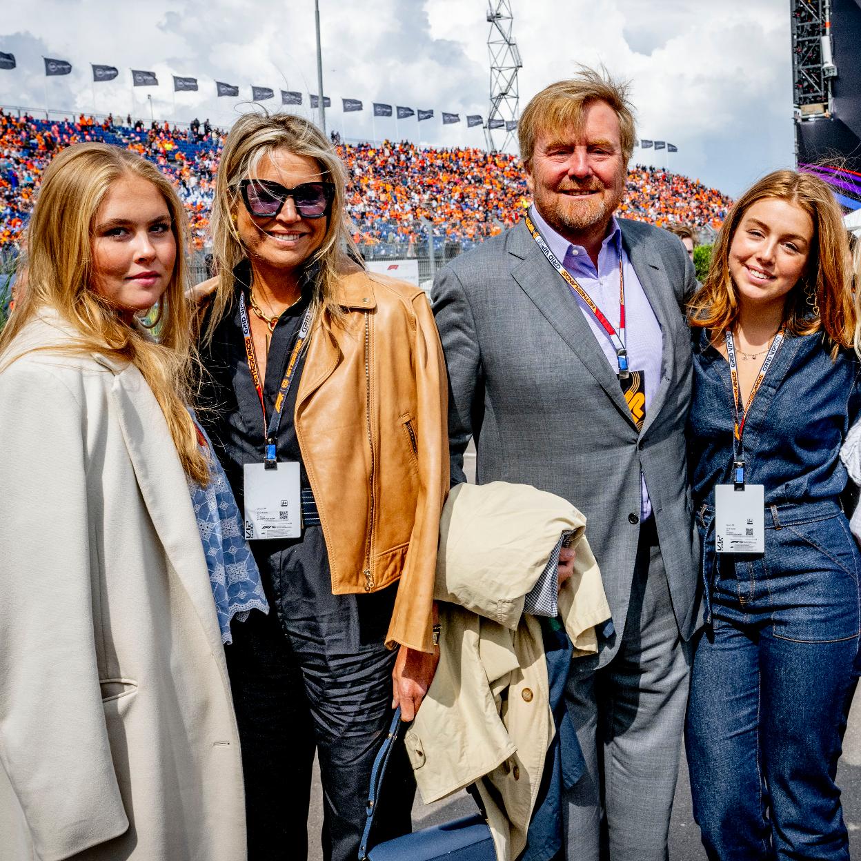 Amalia, Máxima, Guillermo y Alexia de Holanda en la Fórmula 1.