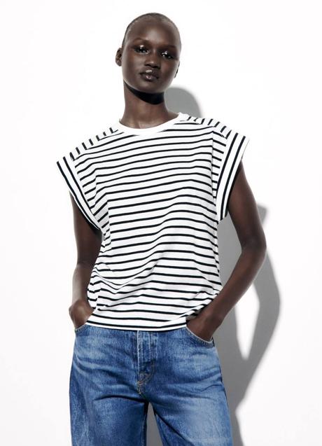 Imagen - Camiseta básica con estampado de rayas