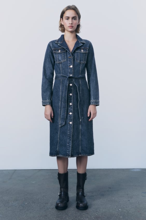 Imagen - El vestido camisero vaquero de Zara.