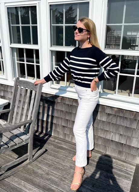 Imagen - Flora Ogilvy con camiseta de rayas. Foto: @floravesterberg