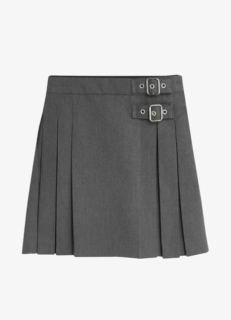 Imagen - Falda gris con tablas y correas de Next, 13 euros..