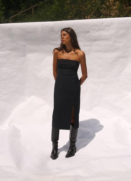 Imagen - Vestido de tubo en estampado de raya diplomática