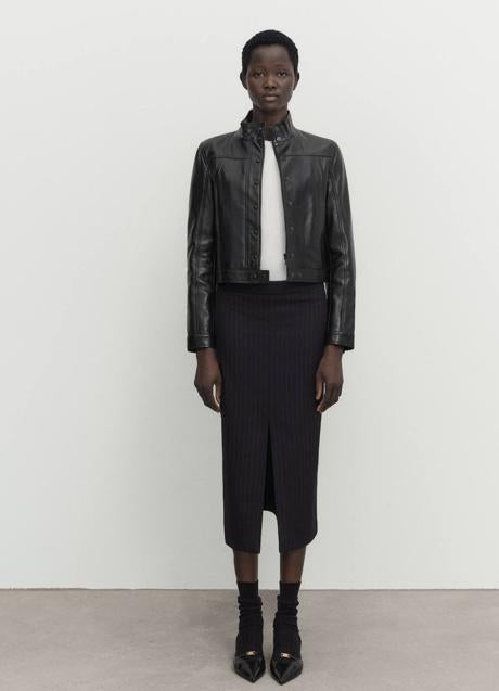 Imagen - Falda midi con estampado de raya diplomática