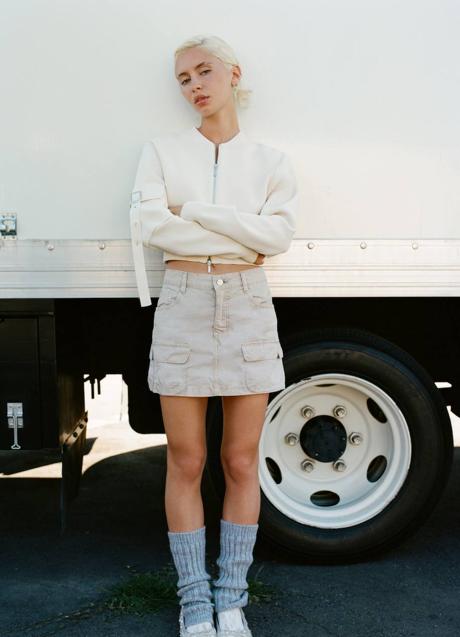 Imagen - Falda cargo en tejido lavado