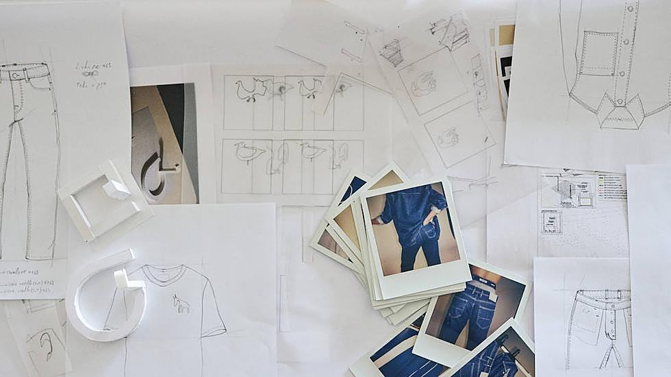 Bocetos de Álvaro Siza para Salsa Jeans.