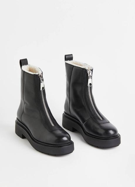 Imagen - Botines planos con forro de borreguillo