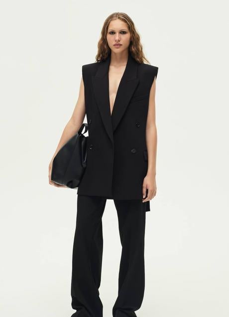 Imagen - Chaleco de vestir largo con hombreras