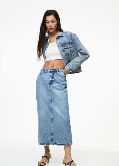 Imagen - Falda vaquera midi de tubo