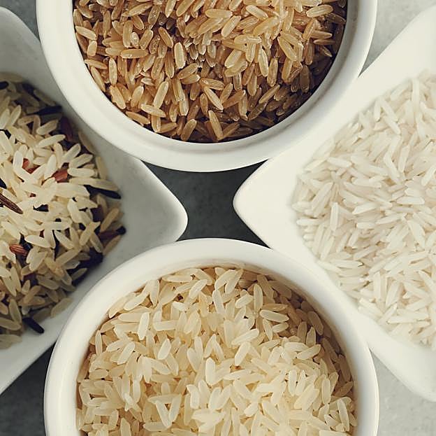 Diferentes tipos de arroz. 