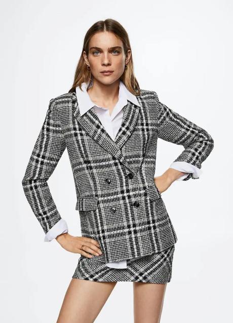 Imagen - Blazer de cuadros en tejido de tweed
