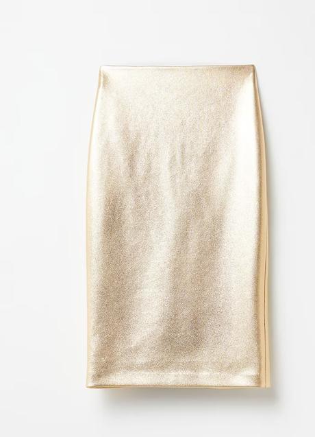 Imagen - Falda de tubo en dorado de Sfera. Foto: Sfera.