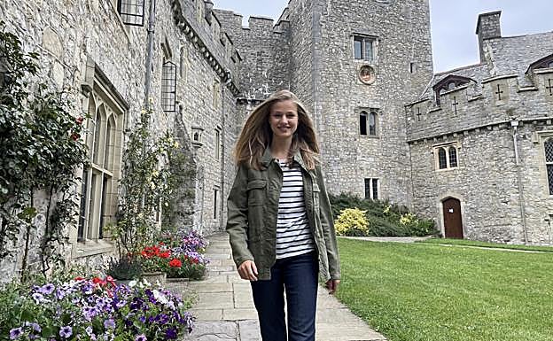 La princesa Leonor, en su primer día en el UWC Atlantic College de Gales. 