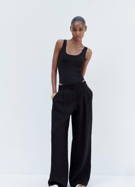 Imagen - Pantalón de traje ancho color negro