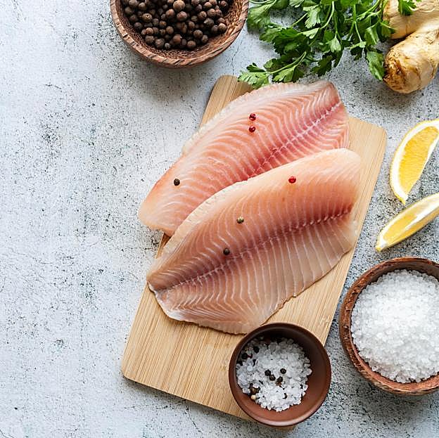 Filetes de pescado blanco. 