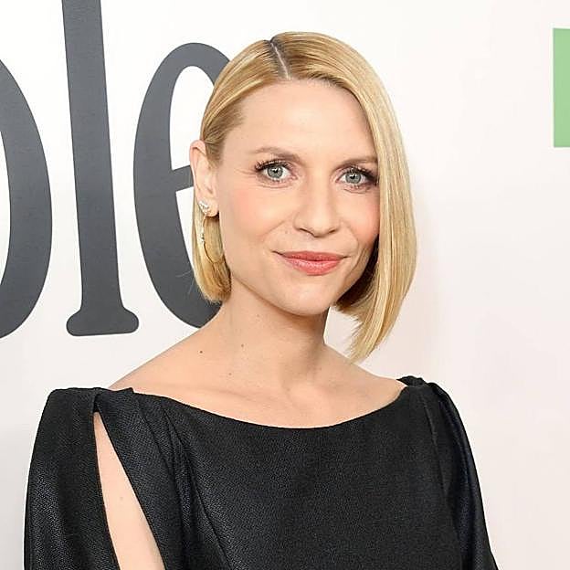 Claire Danes con corte de pelo slob asimétrico