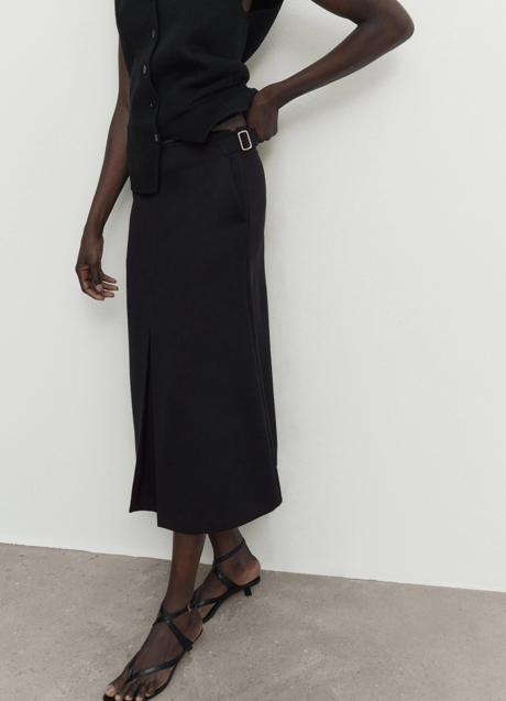 Imagen - Falda azul marino de Massimo Dutti (79,95 euros)