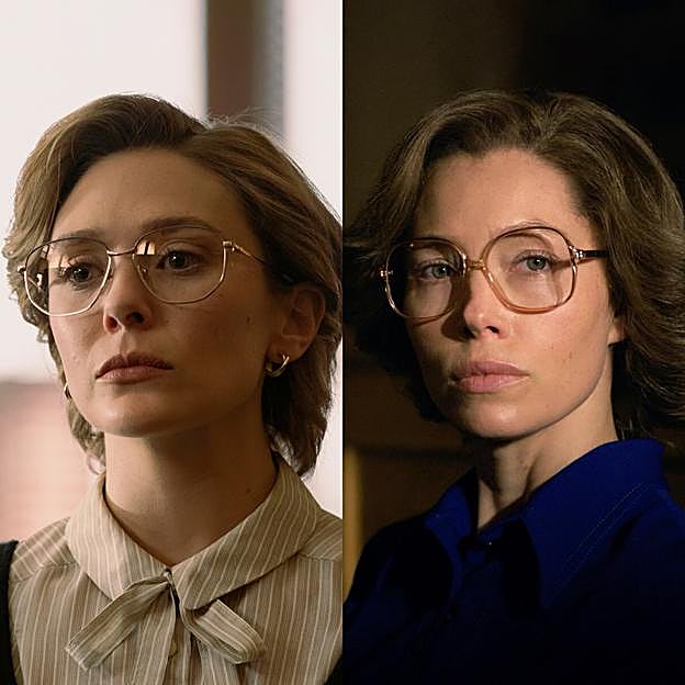 Elizabeth Olsen y Jessica Biel en el papel de Candy Montgomery.