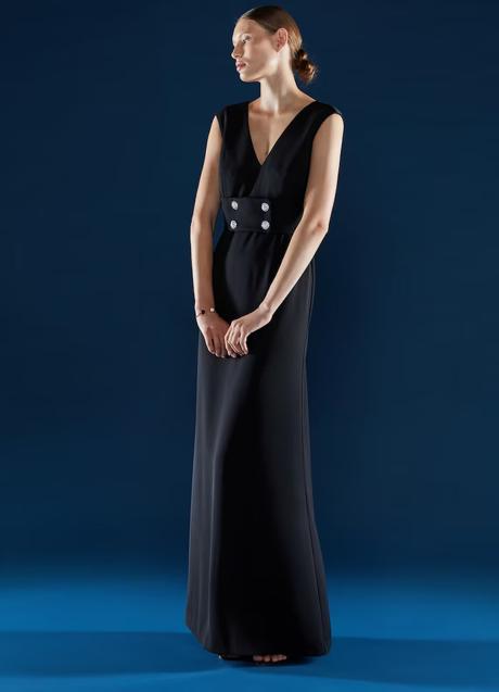 Imagen - Vestido negro largo de Woman Fiesta. Foto: El Corte Inglés.