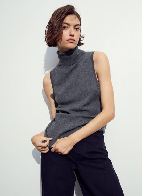 Imagen - Chaleco de cuello alto jaspeado