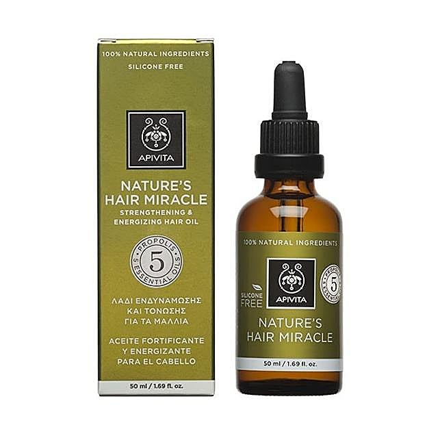 Apivita Aceite Fortificante y Energizante para Cuero Cabelludo Con Propóleo y 5 Aceites Esenciales