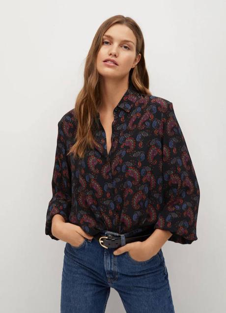 Imagen - Camisa con estampado paisley y mangas abullonadas