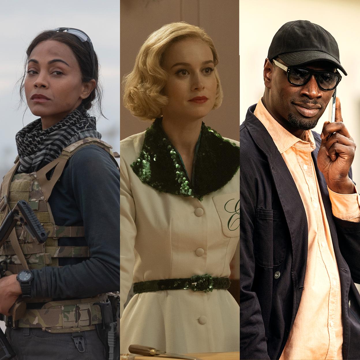 Zoe Saldaña, Brie Larson y Omar Sy, tres de los protagonistas de los estrenos de series del mes de octubre.