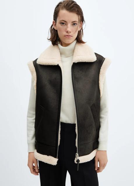 Imagen - Chaleco de doble faz de Mango, 69,99 euros.