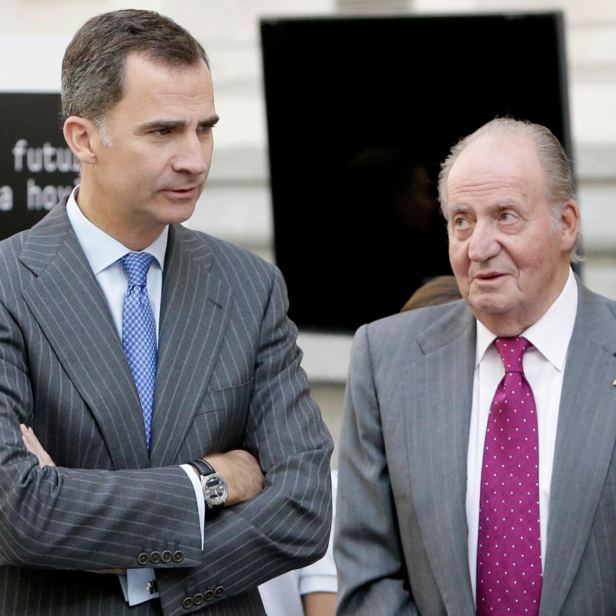 El rey Juan Carlos I y Felipe VI. /