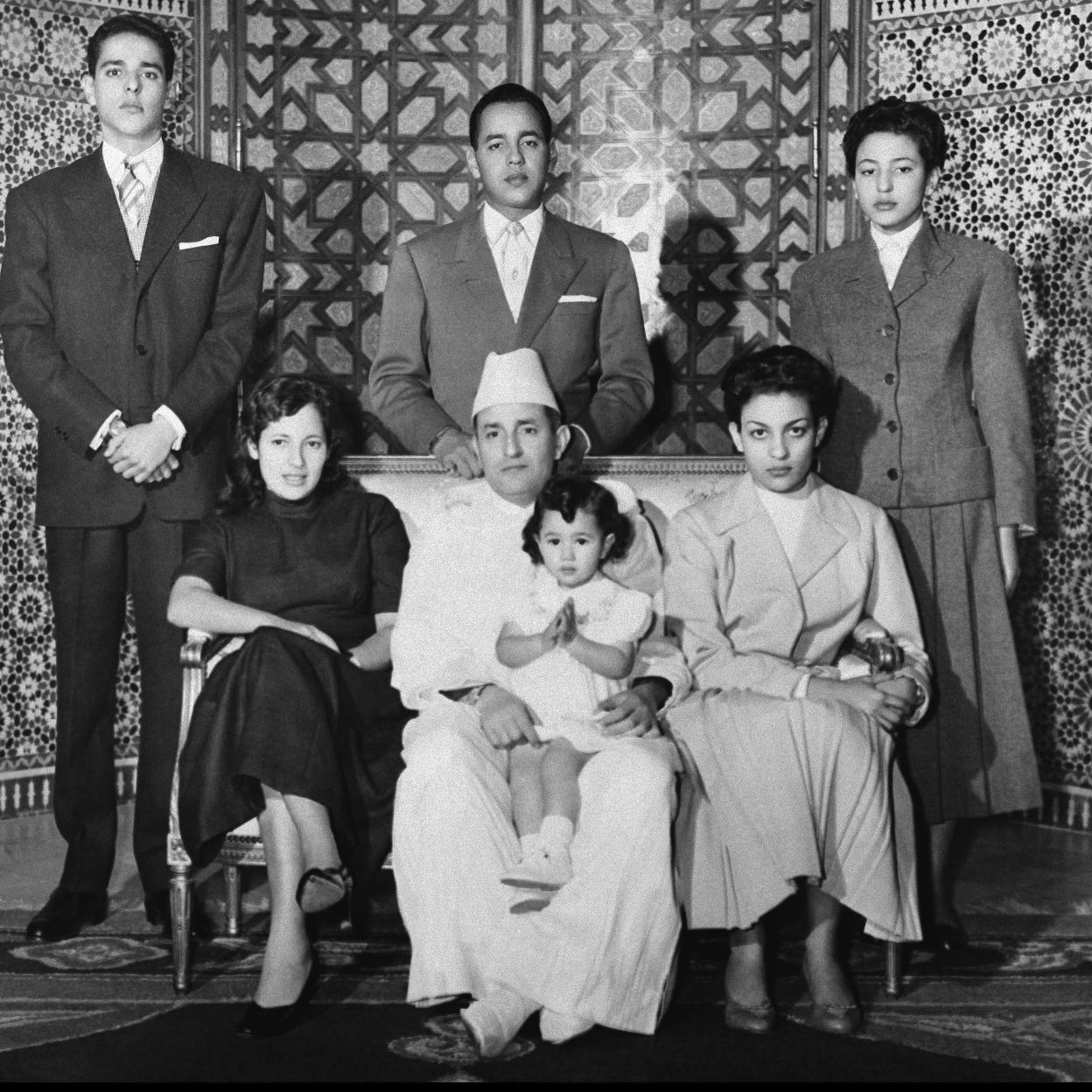 La familia real de Marruecos en los años 50 del siglo XX. 