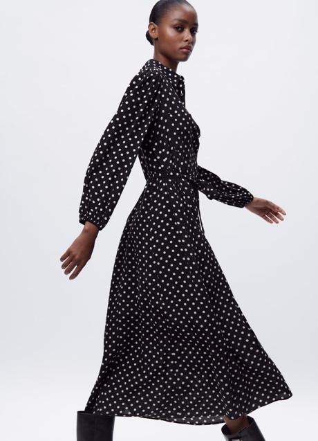 Imagen - Vestido con estampado de lunares de Zara (39,99 euros)