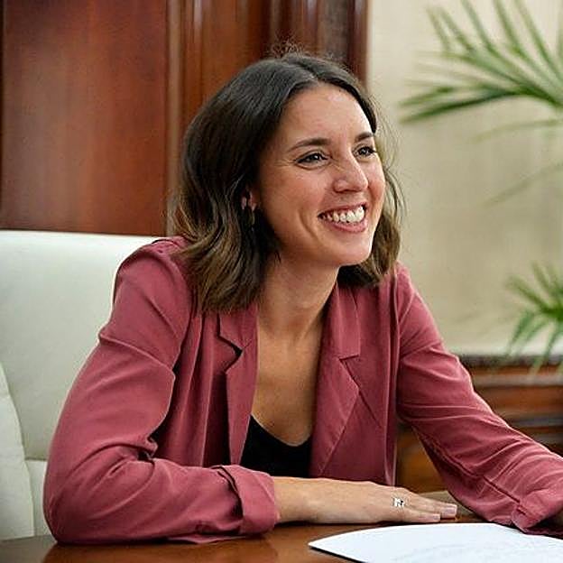Irene Montero con su nuevo corte de pelo.