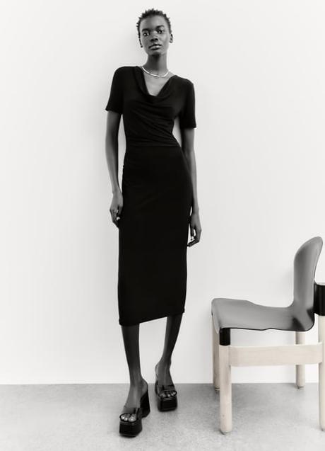 Imagen - Así queda el vestido negro de Zara.