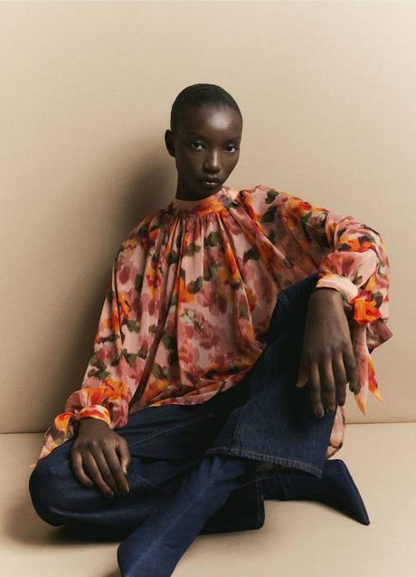 Imagen - Blusa con manga abullonada en floral print