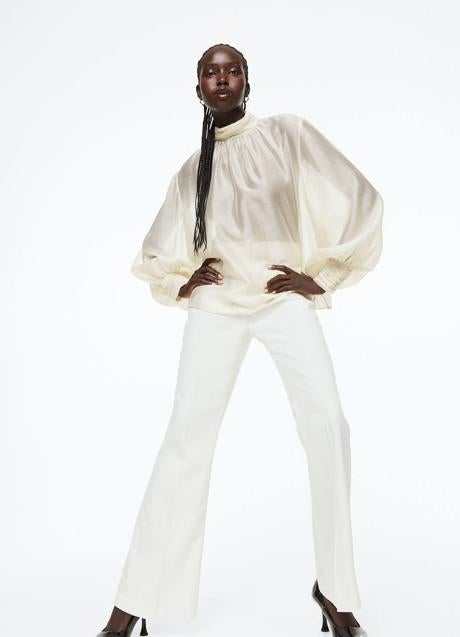 Imagen - Blusa con manga abullonada semitransparente