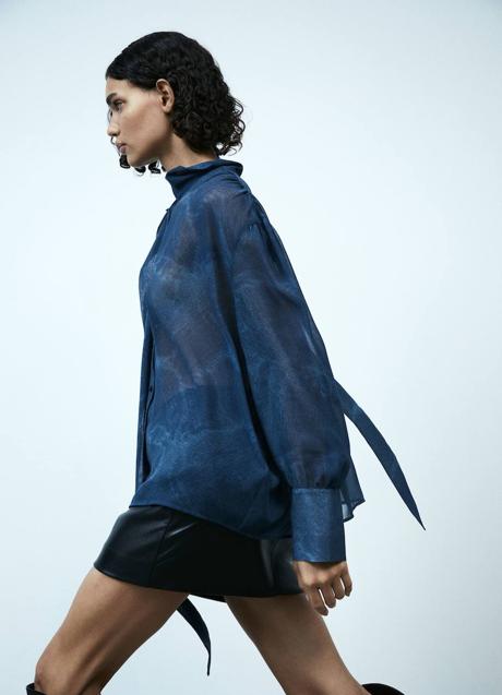 Imagen - Blusa con manga abullonada y lazada