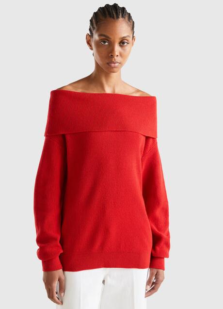 Imagen - Jersey con hombros descubiertos de Benetton, 89,95 euros.