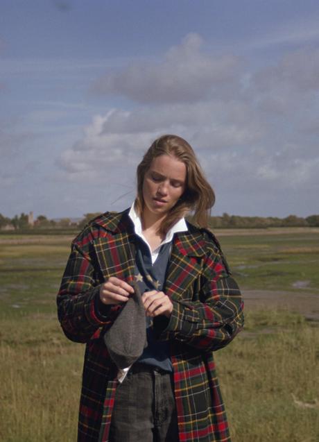 Imagen - Trench largo con estampado de cuadros de Zara